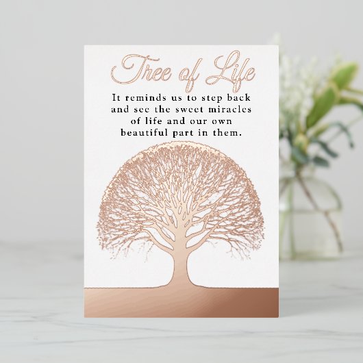 ツリーオブライフライフコーチセラピストヨガヒーラー 箔招待状 (立ち正面)