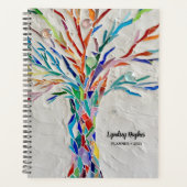 ツリーオブライフレインボーカラー名前をカスタムする2023 プランナー手帳 (正面)