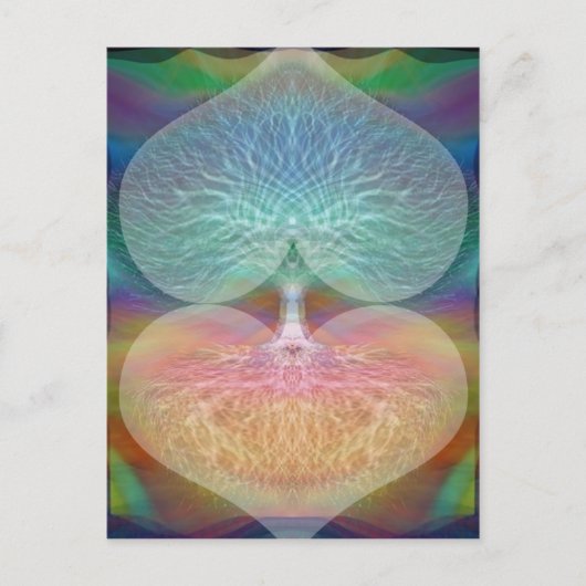 ツリーオブライフレインボーハート ポストカード (正面)