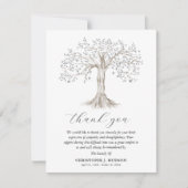 ツリーオブライフ悔やみや弔慰サンキューカード サンキューカード (正面)