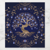 ツリーオブライフ悪い目オーナメント ワインラベル (シングルラベル)