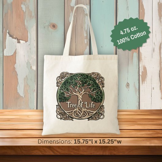 ツリーオブライフ紙クイリング トートバッグ