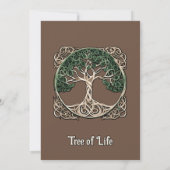 ツリーオブライフ紙クイリング 招待状 (裏面)