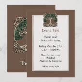 ツリーオブライフ紙クイリング 招待状 (正面/裏面)