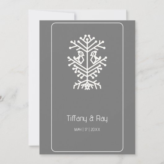 ツリーオブライフ結婚式招待状 招待状 (正面)