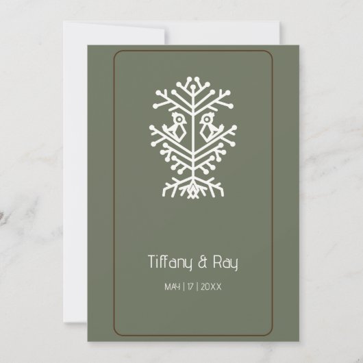 ツリーオブライフ結婚式招待状 招待状 (正面)