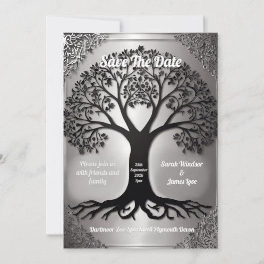 ツリーオブライフ結婚式招待状 招待状 (正面)