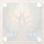 ツリーオブライフ超リアル自然アート ガラスコースター (裏面)