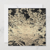 ツリーオブライフ金ゴールドとブラックバー（ユダヤ教の）バル・ミツバー 招待状 (裏面)