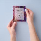 ツリーオブライフ銀河系ブルーバー(ユダヤ教の)バル・ミツバー招待状 チラシ (手)