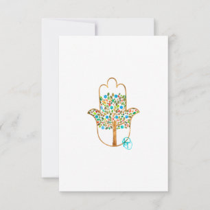 ツリーオブライフHamsa Art サンキューカード