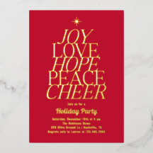 ツリーオブワーズフォイルホリデーパーティー招待状