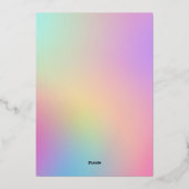 ツリーオモダンンブレレインボートレンディーフォト金ゴールド 箔シーズンカード (裏面)