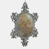 ツリーオーナメント スノーフレークピューターオーナメント (左)