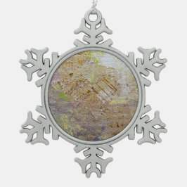 ツリーオーナメント スノーフレークピューターオーナメント