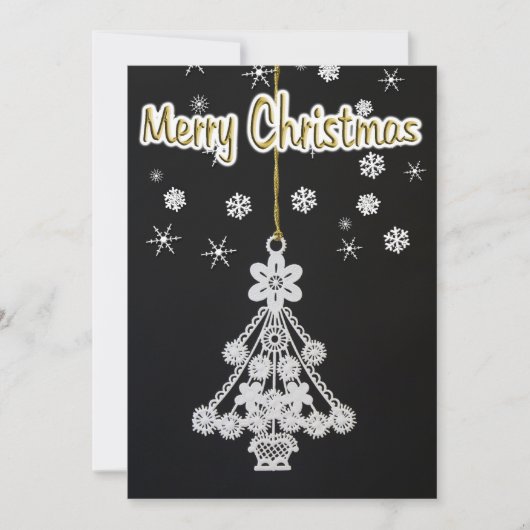 ツリーオーナメント&スノーフレーク 招待状 (正面)