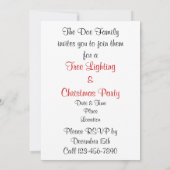 ツリーオーナメント&スノーフレーク 招待状 (裏面)