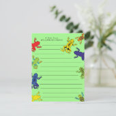 ツリーカエルかわいいキッズフラットステーチカード サンキューカード (スタンド正面)