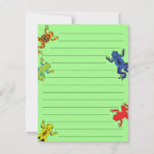 ツリーカエルかわいいキッズフラットステーチカード サンキューカード (裏面)