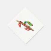 ツリーカエルかわいい動物のイラストレーションの描画 スタンダードカクテルナプキン (角)