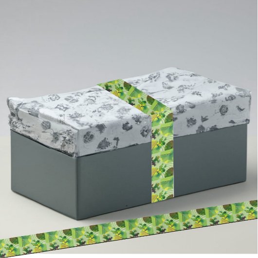 ツリーカエルのグラデーションデザイン サテンリボン