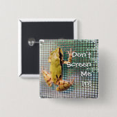 ツリーカエルのスクリーン写真カスタム 缶バッジ (正面&裏面)