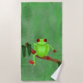 ツリーカエルビーチタオル ビーチタオル (正面)