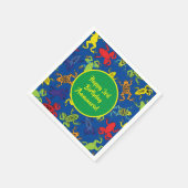 ツリーカエル子供の誕生日かわいい スタンダードカクテルナプキン (角)