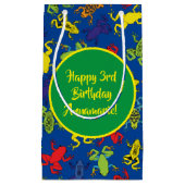 ツリーカエル子供の誕生日かわいい スモールペーパーバッグ (正面)