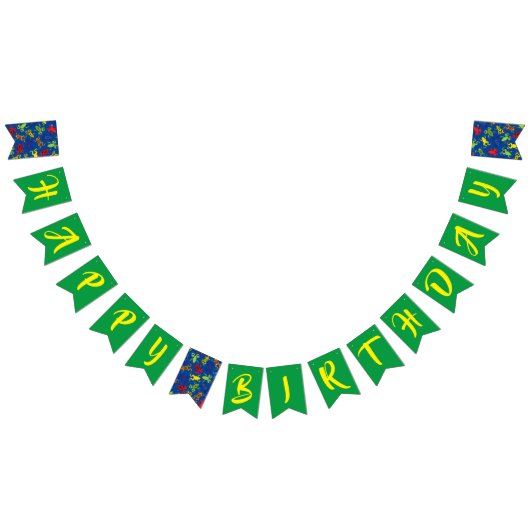 ツリーカエル子供の誕生日かわいい バンティングフラッグ (全)