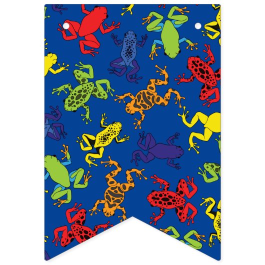 ツリーカエル子供の誕生日かわいい バンティングフラッグ (第1の旗)