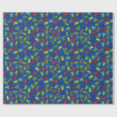 ツリーカエル子供の誕生日かわいい ラッピングペーパー (フラット)