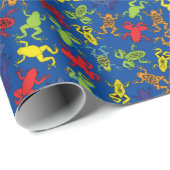 ツリーカエル子供の誕生日かわいい ラッピングペーパー (ロールコーナー)