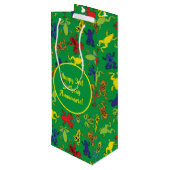 ツリーカエル子供の誕生日かわいい ワインギフトバッグ (裏面アングル)