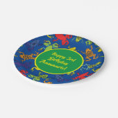 ツリーカエル子供の誕生日 ペーパープレート (アングル)