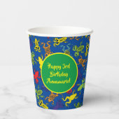 ツリーカエル子供の誕生日 紙コップ (裏面)