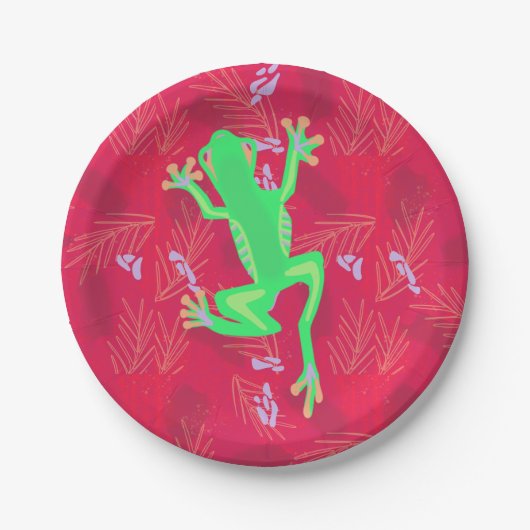 ツリーカエル熱帯雨林 ペーパープレート (正面)