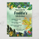 ツリーカエル誕生日招待状 招待状 (正面/裏面)