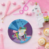 ツリーカカラフルエルポートレート ペーパープレート (パーティー)