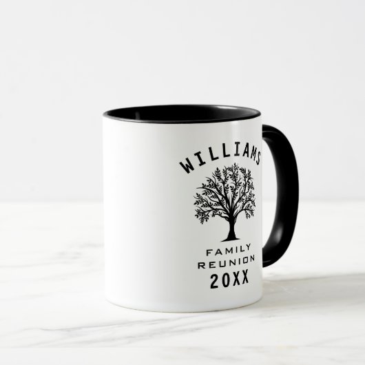 ツリーカッコいいファミリー懇親会サマーバケーションロードトリップ マグカップ (正面右)