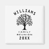 ツリーカッコいいファミリー懇親会サマーバケーションロードトリップ マグネット (正面)