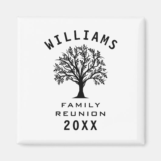 ツリーカッコいいファミリー懇親会サマーバケーションロードトリップ マグネット (正面)