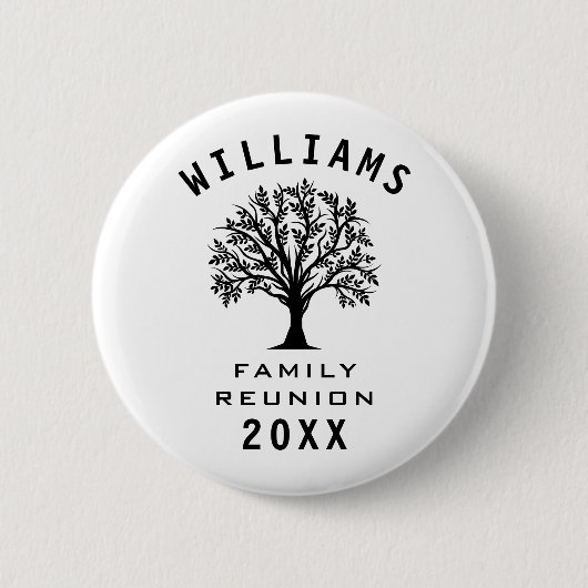 ツリーカッコいいファミリー懇親会サマーバケーションロードトリップ 缶バッジ (正面)