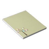 ツリーカラフルにフロかわいらしウ ノートパッド (アングル)