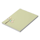 ツリーカラフルにフロかわいらしウ ノートパッド (回転)