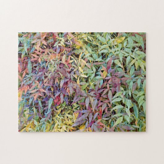 ツリーカラフル離れリーフの自然パズル ジグソーパズル (横)