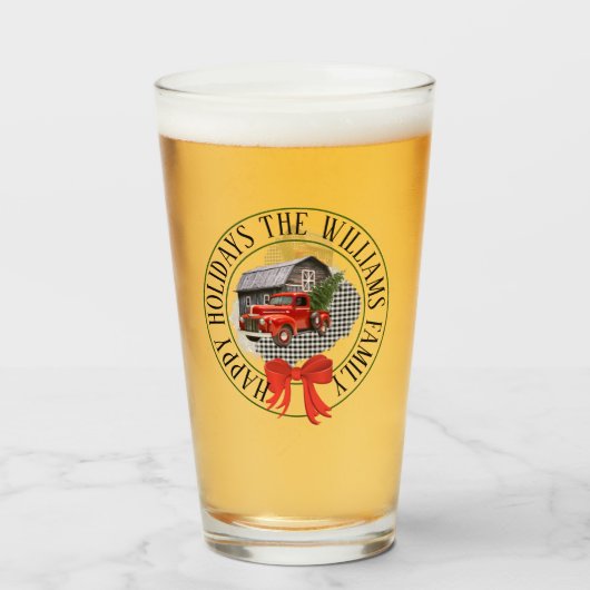 ツリーガラスタンブラー付きトラックをピックアップ タンブラーグラス (ドリンク正面)