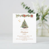 ツリーガーランドレッドフローラクリスマスパーティの招待状 (スタンド正面)