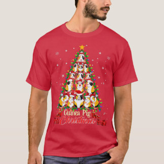 ツリーギニア豚クリスマスギニアピグクリスマス Tシャツ