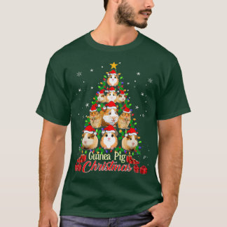 ツリーギニア豚クリスマスティーギニア豚パジャマ Tシャツ